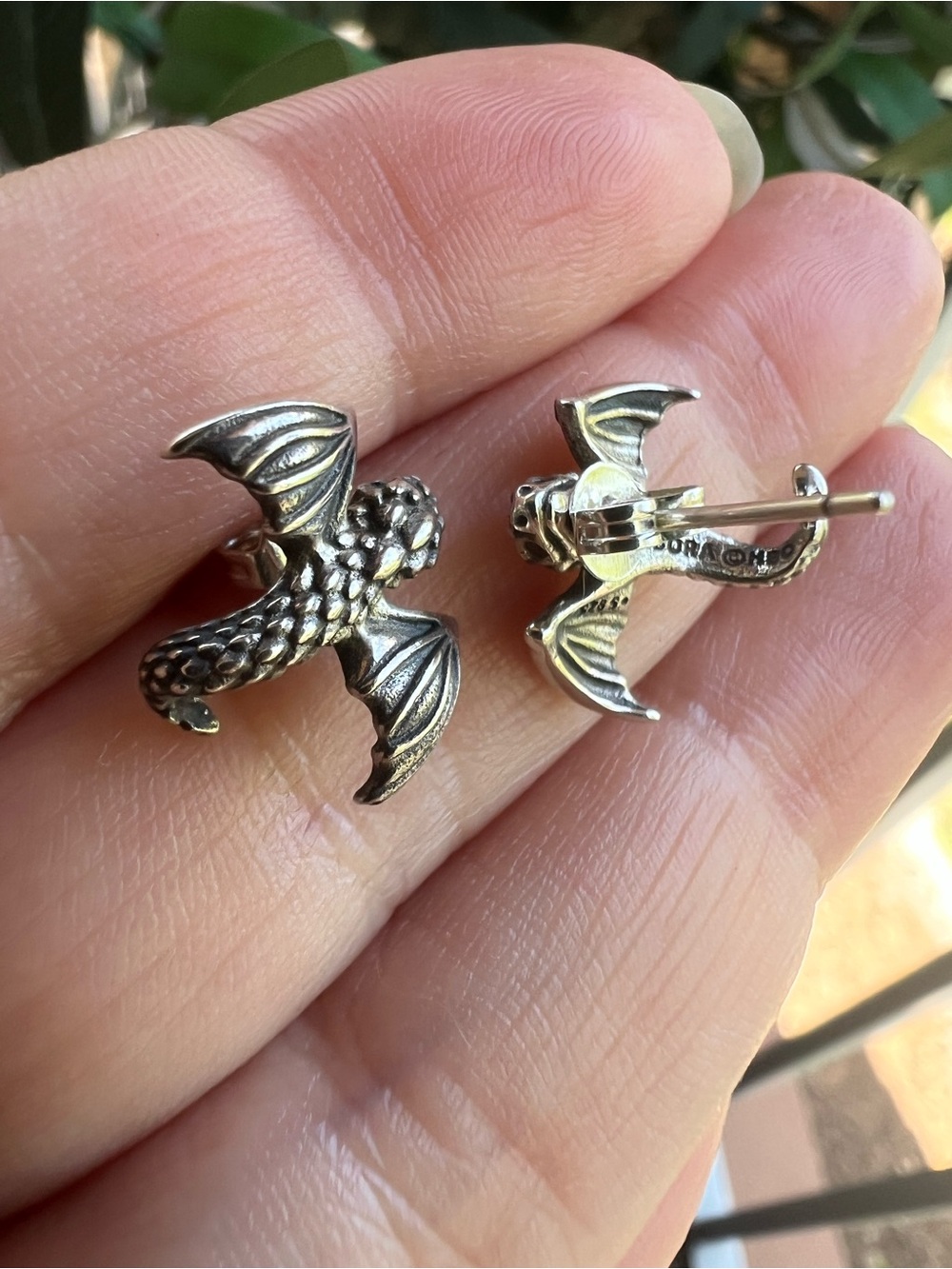 Pandora x Game of Thrones Dragon Stud Earrings – Sterling Silver - Picture 10 of 10